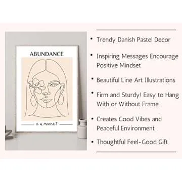 JUJU'S VIBES Pastel Danish Room Decor - Aesthetic Wall Art for Women, Teen - Wall Collage Pictures P...