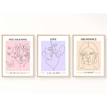 JUJU'S VIBES Pastel Danish Room Decor - Aesthetic Wall Art for Women, Teen - Wall Collage Pictures Prints, Cute Posters Clean Girl for Bedroom, College Dorm Apartment - 8x10 Set of 6 UNFRAMED.