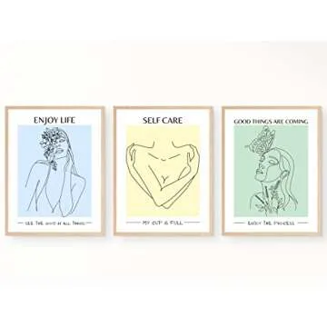 JUJU'S VIBES Pastel Danish Room Decor - Aesthetic Wall Art for Women, Teen - Wall Collage Pictures Prints, Cute Posters Clean Girl for Bedroom, College Dorm Apartment - 8x10 Set of 6 UNFRAMED.