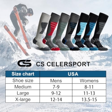 CS CELERSPORT Ski Socks for Ultimate Winter Comfort