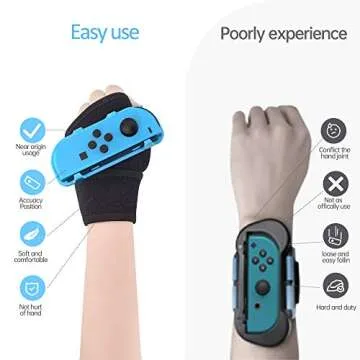 Wrist Strap for Switch Just Dance 2025 2024 2023 2022 2021 2020 2019 Boxing Design (Free The Hands,Dance Freely with Rhythm) More Fun to The Dance