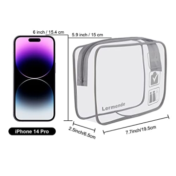 Lermende TSA Approved Clear Makeup and Toiletry Bag