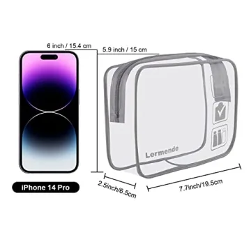 Lermende TSA Approved Clear Makeup and Toiletry Bag