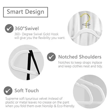 MIZGI Velvet Huggable Hangers - Elegant Slimline Design