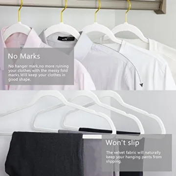 MIZGI Velvet Huggable Hangers - Elegant Slimline Design