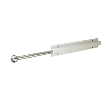 Easy Track RA1204 12 Inch Easily Accessible Metal Sliding Wardrobe Closet Organizer Rod with Install...