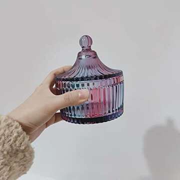 Box Resin Mold Silicone- Storage Rresin Jar Mold with Lid Jewelry Box Silicone Molds for Resin DIY Round Stripe Resin Molds