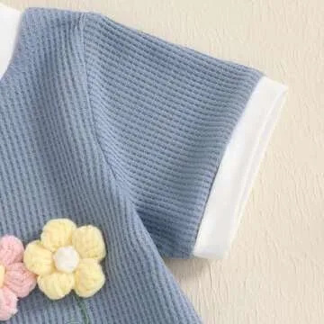 Amnnchya Toddler Floral Summer Outfit for Girls