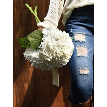 Lifelike FiveSeasonStuff Silk Hydrangea Flowers for Arrangements
