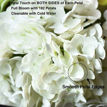 Lifelike FiveSeasonStuff Silk Hydrangea Flowers for Arrangements