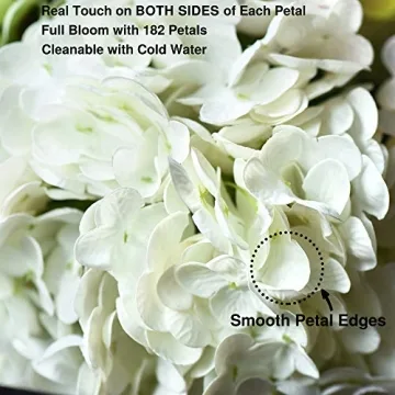 Lifelike FiveSeasonStuff Silk Hydrangea Flowers for Arrangements