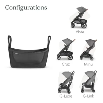 UPPAbaby Carry-All Parent Organizer Fits on Vista, Cruz, Minu, G-Series Strollers Secure Zippered Pocket + Beverage Compartments