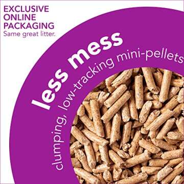 ökocat Less Mess Natural Wood Clumping Cat Litter Mini-Pellets, Great for Long-Hair Breeds, 18.6 lb...