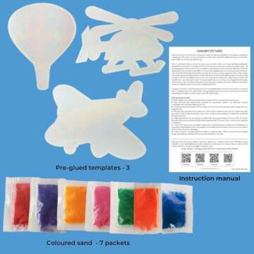 Toykraft Sand Art Kit for Kids Aged 3 to 5 - Creative Fun!