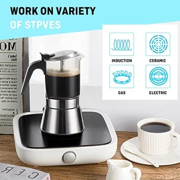 SIXAQUAE Moka Induction Espresso Maker for Coffee Lovers