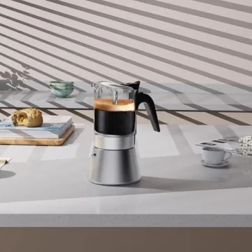 SIXAQUAE Moka Induction Espresso Maker for Coffee Lovers