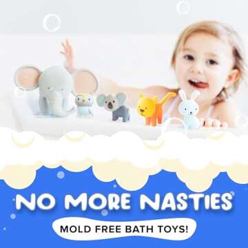 SplashEZ Mold Free Bath Toys for Infants & Toddlers