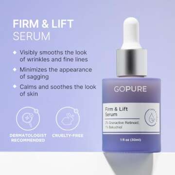 goPure Actives Firm & Lift Serum - Anti-Aging Serum with Retinol for more Smooth, Even-Texture and G...