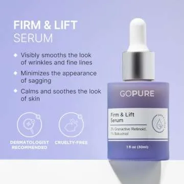 goPure Actives Firm & Lift Serum - Anti-Aging Serum with Retinol for more Smooth, Even-Texture and G...