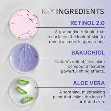 goPure Actives Firm & Lift Serum - Anti-Aging Serum with Retinol for more Smooth, Even-Texture and Glowing Skin, and Antioxidant Bakuchiol for Collagen Support and Firmer-Looking Skin - 1 fl oz