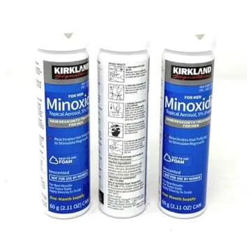NEW - Kirkland Minoxidil for MEN Hair Growth Treatment Unscented 3 Month Supply Topical Aerosol 5% (Foam), (Compare to Men's Rogaine's Active Ingredient)