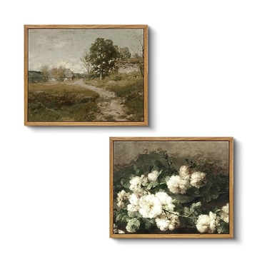 VIYYIEA Vintage Framed Wall Art for Serene Spaces