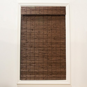 Radiance Cordless Bamboo Roman Shades - Cocoa - 29 in. W x 64 in. L