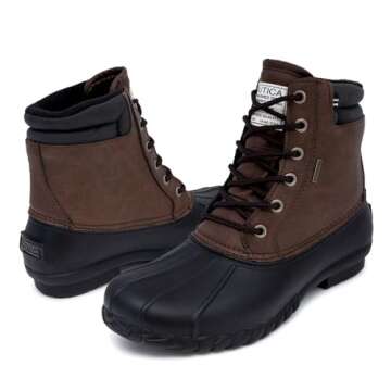 Nautica Men's Duck Boots - Waterproof & Insulated Winter Shoes