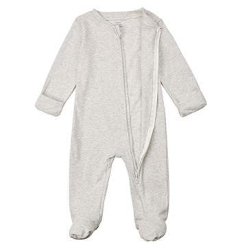 Aablexema Baby Footie Pajamas with Mittens Soft Cotton Sleepwear