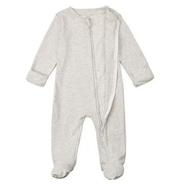 Aablexema Baby Footie Pajamas with Mittens Soft Cotton Sleepwear
