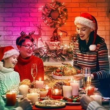 MINGER LED Strip Lights 16.4ft, RGB Color Changing LED Lights for Home, Kitchen, Bedroom, Dorm Room, Bar, LED Lights for New Year Decorations with IR Remote Control, 5050 LEDs, DIY Mode