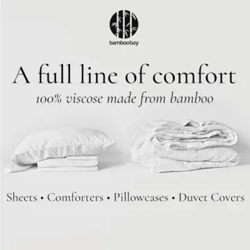 Bamboo Bay 6 Piece King Size Sheets Set - 100% Viscose Made from Bamboo Sheets King Size - Soft Cooling Sheets for Hot Sleepers - Breathable King Sheets Deep Pocket Fits Up to 16" Mattress - White