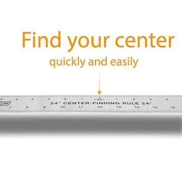 Peachtree Stainless Steel Center Finding Ruler 24"