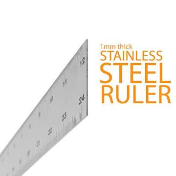 Peachtree Stainless Steel Center Finding Ruler 24"