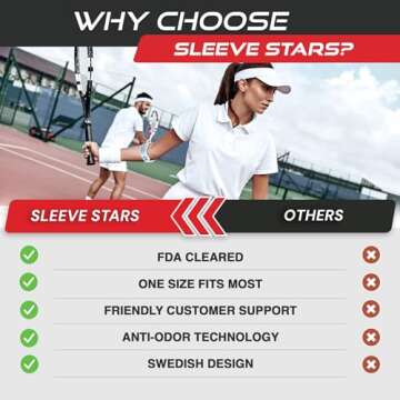 Comfortable Sleeve Stars Tennis Elbow Brace for Support