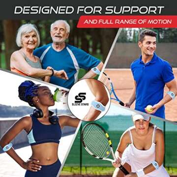 Comfortable Sleeve Stars Tennis Elbow Brace for Support