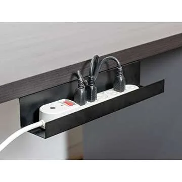 Oeveo Cable Management Tray 122 | 11.75D X 2H X 2.13W | Computer Cable Management for Under Desk or Side Mounting Applications | CMT-122… (Single) | Made in America