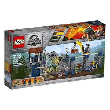 Lego 75931 Jurassic World Dilophosaurus Outpost Attack Playset, Dinosaur Figures, Build & Play Dinosaur Toys for Kids