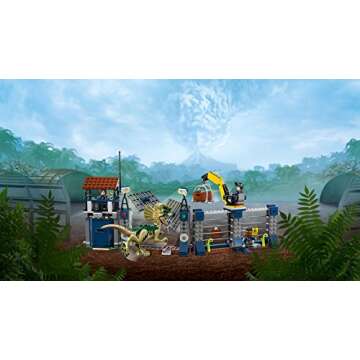 Lego 75931 Jurassic World Dilophosaurus Outpost Attack Playset, Dinosaur Figures, Build & Play Dinosaur Toys for Kids