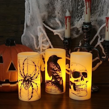 Eldnacele Halloween Flickering Candles for Spooky Vibes