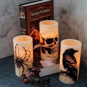 Eldnacele Halloween Flickering Candles for Spooky Vibes
