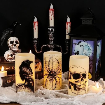 Eldnacele Halloween Flickering Candles for Spooky Vibes