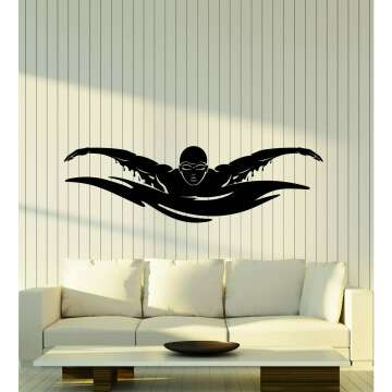 Olympic Water Sports Vinyl Wall Decal for Pool Decor
