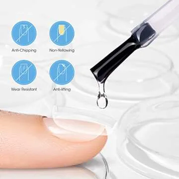Gellen Nail Dehydrator Nail Primer and Top & Base Coats Kit, Nail Strengthening System Superior Protein Bonding, Fast Air Dry for Acrylic Powders Nail Gel Polish