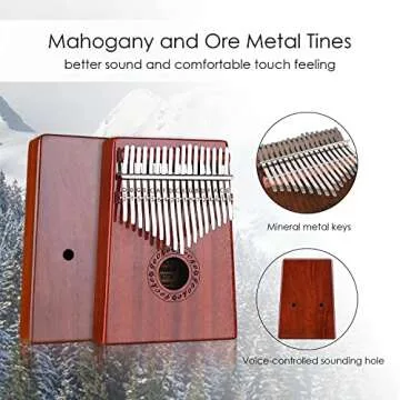 Captivating GECKO 17 Key Kalimba - Perfect Gift for Beginners!