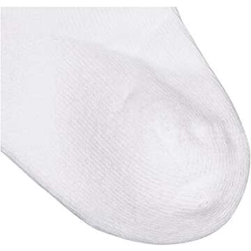 Jefferies Socks Little Girls' Seamless Sport Low Cut Half Cushion Socks (Pack of 6), White,7-8.5 soc...