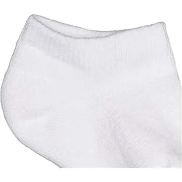 Jefferies Socks Little Girls' Seamless Sport Low Cut Half Cushion Socks (Pack of 6), White,7-8.5 sock size /9-11 shoe size