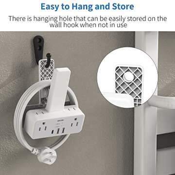 Desk Clamp Power Strip with USB Ports, Mscien 6 FT Extension Cord with Multiple Outlets, Surge Protector Power Strip with 6 Outlet & 3 USB(1 USB C), Desk Mount Edge Extension Cord for Home Office