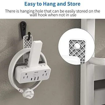 Desk Clamp Power Strip with USB Ports, Mscien 6 FT Extension Cord with Multiple Outlets, Surge Protector Power Strip with 6 Outlet & 3 USB(1 USB C), Desk Mount Edge Extension Cord for Home Office