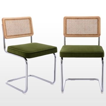Zesthouse Dining Chairs Set of 2 with Rattan Accents